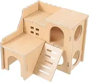 UPKOCH House with Slide for Hamsters and Chinchillas Cozy Castle Design for Playing and Sleeping Present for Small Pets and Pet Owners Odor and