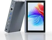 HEIGAOLAPC Celeron N5095 Mini PC, 8GB RAM, 128GB ROM, Computer with Fan, Win 11 PRO PC with Touch Screen, Support 4K@60Hz, Triple Display, WiFi5 BT5.0 Gigabit Ethernet, Full
