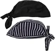 [Healeved] Adjustable Chef Hats for Men and Women Comfortable Uniform Turban for Restaurant and Bakery Classic Cooking Headband with Adjustable Ribbon Easy to Wear