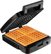 KRUPS 4-Slice Belgian Waffle Maker: Stainless Steel, 5 Browning Levels, Audible