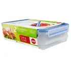 Emsa 508557 Clip & Close stacking box, 26.5 x 19.4 x 8.6 cm 1.0; 1.65 l, transpa