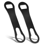 2 Pieces Bottle Opener and Pour Spout Remover Flat Bar Key for Bartenders Black