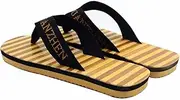 [GHYUB] Bamboo Slippers Japanese ，Summer Trendy Flip-Flops Sandals Non-Slip Lightweight Men and Women Home Outdoor Leisure Beach Shoes (Color : Black, Size : EUR43)
