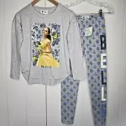 Gap Kids Disney Girls 12 Belle Beauty & Beast Live 2pc Outfit Spellout Pants NWT