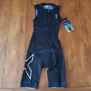 2XU Mens Small TriSuit MCS Sleeveless Triathlon Compression Skinsuit Racesuit S