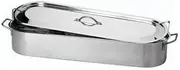 Baumalu - 60 cm Stainless Steel Fishpoacher with Griddle, 5L Capacity, Silver, Includes Poaching Pan