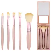 ✨5Pcs Travel Makeup Brush Set, Easy-Taken Travel Make up Brush Sets with Case an