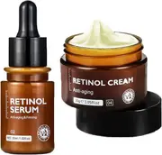 Eelhoe 2-Pack Vibrant Glamor Retinol Anti-Aging Cream and Serum, Retinol Cream, Retinol Moisturizer, Anti-Wrinkle Serum