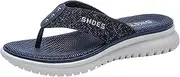 [Vannida] Women's Light Sporty Wedge Flip-Flops with Arch Support Padded Thong Sandals for Summer Indoors and Outdoors.