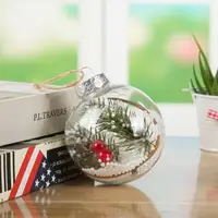 在飛比找樂天市場購物網優惠-透明圓形掛飾塑膠聖誕球 圓球 掛飾 擺飾 裝飾品 聖誕 耶誕