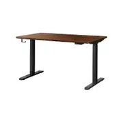 Oikiture Electric Standing Desk Dual Motor 150cm Walnut Tabletop