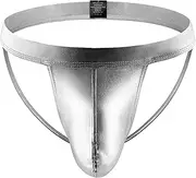 4UFIT Mens Shiny Metallic Jockstrap Pouch G-String Thong Low Rise Backless Lingerie Jock Strap Thongs Clubwear