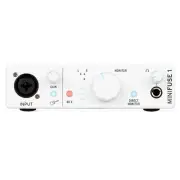 Arturia MiniFuse 1 1-In/2-Out USB-C Audio Interface w/ 1x XLR Combo Input, White
