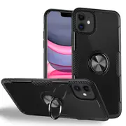 ZUSLAB iPhone 11 Magnetic Kickstand Case 360 Rotatable Ring Holder Cover for Apple - Black