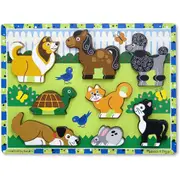 Melissa & Doug Pets Chunky Puzzle 8pc Kids/Childrens Interactive Toy 2+
