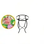 NNETM Flamingo Round Glass Top Outdoor Patio Side Table