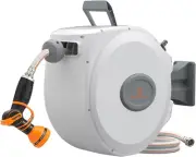 CW20 Retractable Garden Hose Reel 5/8" X 60 Ft Heavy Duty Water Hose Reel, Swive