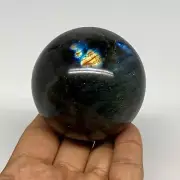 306.9g, 2.4"(60mm), Labradorite Sphere Gemstone,Crystal @Madagascar, B29886
