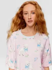 NEW PETER ALEXANDER PINK LAMB PJ SET TOP +PANTS SET SizeS