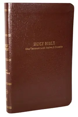 Kjv, Pocket New Testament with Psalms and Proverbs, Leatherflex, Brown, Red Letter, Comfort Print