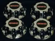 8 LUGS NEW GMC 2003 2015 SAVANA SIERRA YUKON XL CHROME WHEEL CENTER CAP HUB 4PCs