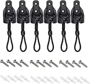 Universal 3-Pack Bungee Kit for Exterior Sun Shades Outdoor/Indoor Roller up Blinds, Replacement Shade Parts Bungee Kit (Black)