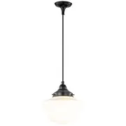 Carlton Period Schoolhouse Pendants Lighting Black Chain Gloss Victorian Lights Traditional