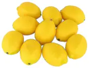 8pcs Artificial Lemon Lifelike Simulation Fake Fruit Yellow