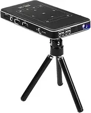 Mini Portable 4K DLP Projector 100 ANSI Lumens 2GB 16GB T972 BT5.0 LED Video Beamer for Home Cinema(EU Plug)