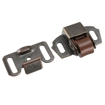 Retro Cabinet Wardrobe Single Roller Catch Ball Latches Hardware Copper