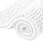 SUBRTEX Bathroom Rugs Chenille Bath Rug Soft Short Plush Bath Mat Soft Shower
