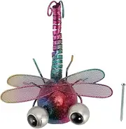 Dragonfly Wall Decor, Metal Sculpture for Home Garden Indoor Outdoor, Yard Art for Fence Patio, Rustproof Iron Material, Vivid and Exquisite Cutting Techniques (Red)
