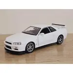 1:24 WELLY NISSAN SKYLINE R34 GT-R 東瀛戰神GTR