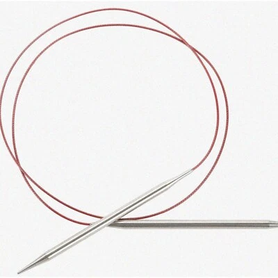 LaceCraft 70192: Red Stainless Circular Knitting Needles - 40", Size 13/9mm