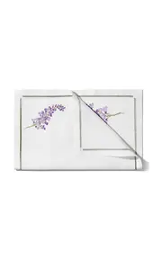 [Tiffany & Co.] Set-of-Four Wisteria Embroidered-Linen Placemats