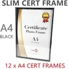 12 x Slim Certificate Display Frame A4 Photo Family Picture Wall Decor Holder BK
