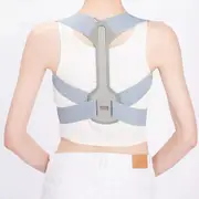 Grey M Brace Strap Straight Shoulders Support Corrector Back Posture Clavicle