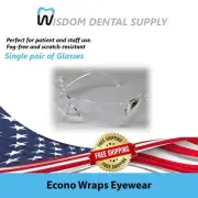 SALE! Econo Wraps Eyewear - Clear Frame & Lens with UVA and UVB Protection, 1/Pk