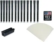 Tacki-Mac Golf Grips Standard Size Black Pro Tour Wrap Grip Kit (13 grips, tape, instructions)