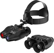 Night Vision Goggles Head Mounted, Rechargeable Hands Free Night Vision Binoculars for Helmet, 984FT Infrared Night Vision Binoculars for Hunting, Binoculars can Save Photo and Video with 32GB TF Card
