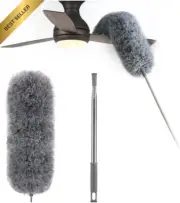 Microfiber Feather Duster, 100 Inch Extendable & Bendable Handle