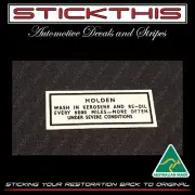Oil Breather Cap Decal Sticker - Monaro GTS Coupe EK EJ EH HD HR HK HT HG