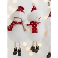 在飛比找ETMall東森購物網優惠-新品圣誕節毛絨小娃娃圣誕樹掛飾布藝老人雪人麋鹿掛件圣誕裝飾