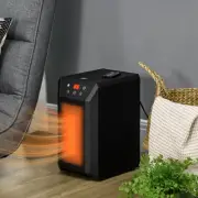 HOMCOM Space Heater for Indoor with Thermostat 3 Modes Remote Timer 1500W