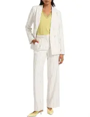 [Marcs] Monza Stripe Blazer in White