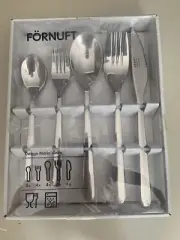 Ikea Fornuft Pattern Flatware New In Box 20 Piece Set Knives Forks Spoons
