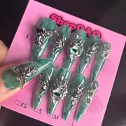 Fall/Winter Gothic Cyberpunk Long Nails with Sweet & Cool Chiaki Vibe