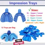 DENTAL IMPRESSION TRAYS UPPER LOWER QUADRANT ANTERIOR All Sizes 12/BAG