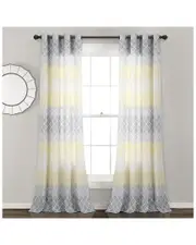 Lush Decor Medallion Ombre Window Curtain Panels