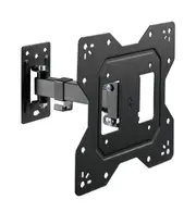 BrateckEconomical Full-Motion TV Wall Mount For 23'-43' Fit Curved TV up to 30KG, VESA 100x100,100x200,200x100,200x200 Fine Texture Black